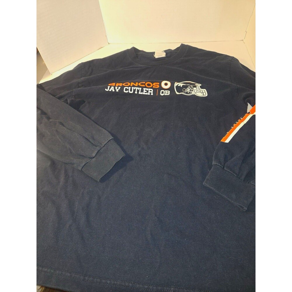 NFL Team Apparel Denver Broncos Jay Cutler #6 Long Sleeve Shirt Navy L